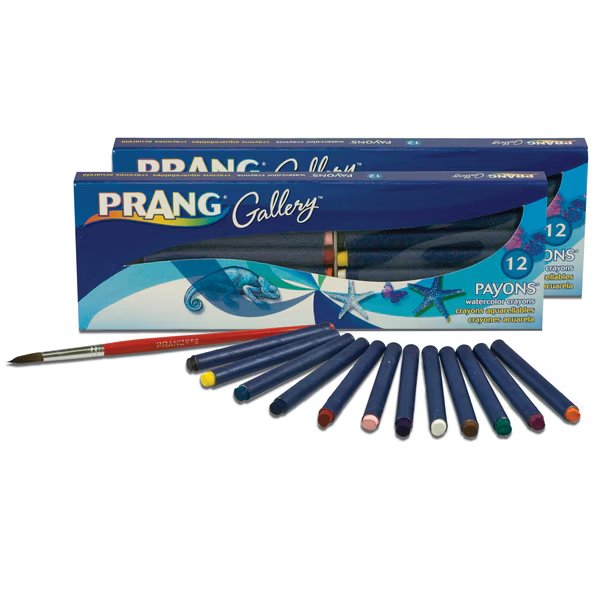 Payons™ Watercolor Crayon Set w/Brush, Assorted, PK2, Prang, Mfr#: 34312